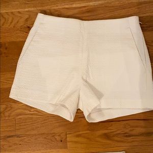 Banana republic textured white shorts